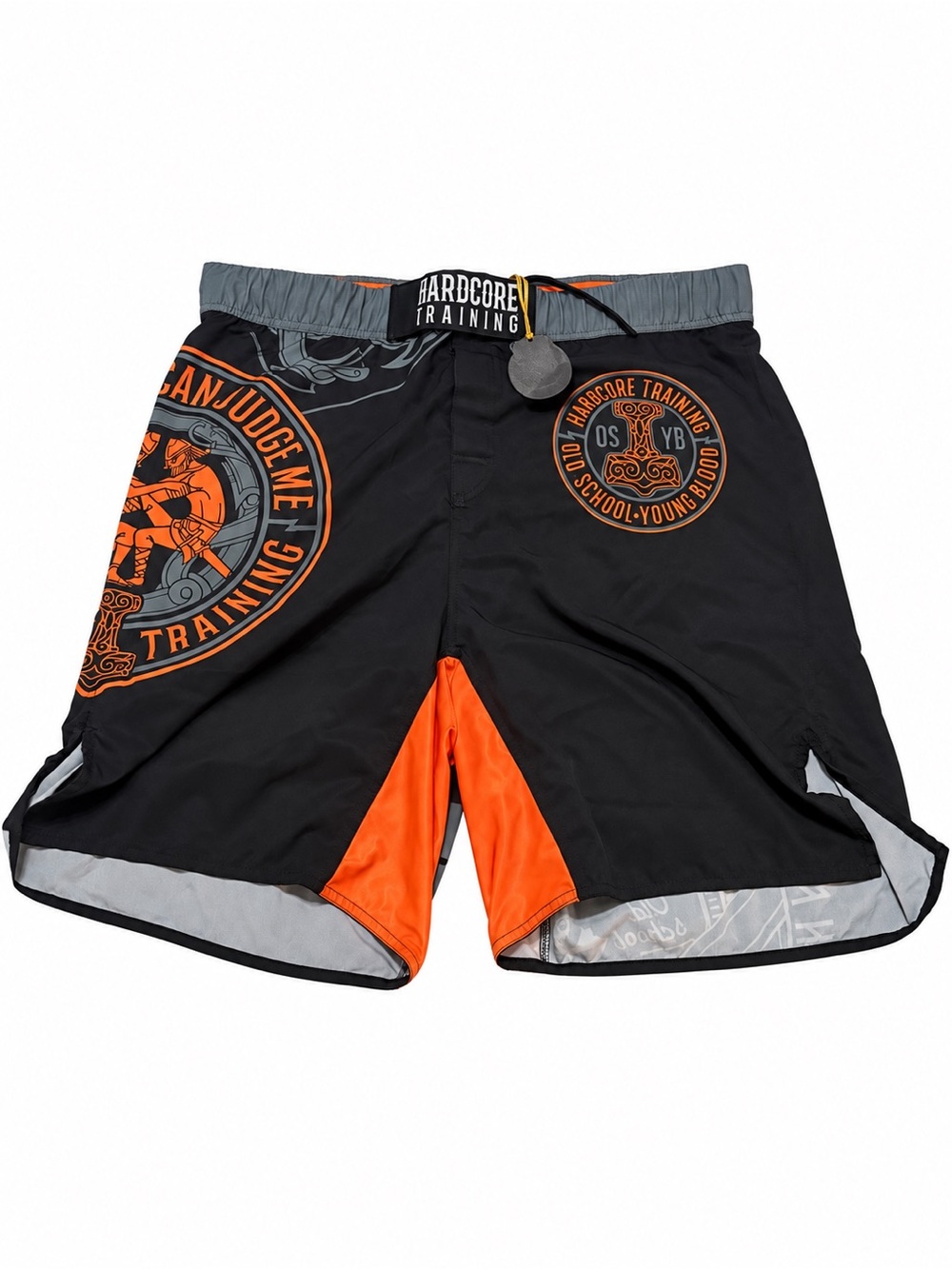 Men’s Black & Orange Athletic Shorts